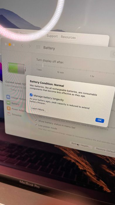 MacBook Pro 15,6” 2019 – i7 6-core, 16GB RAM - 256 GB -stare bună