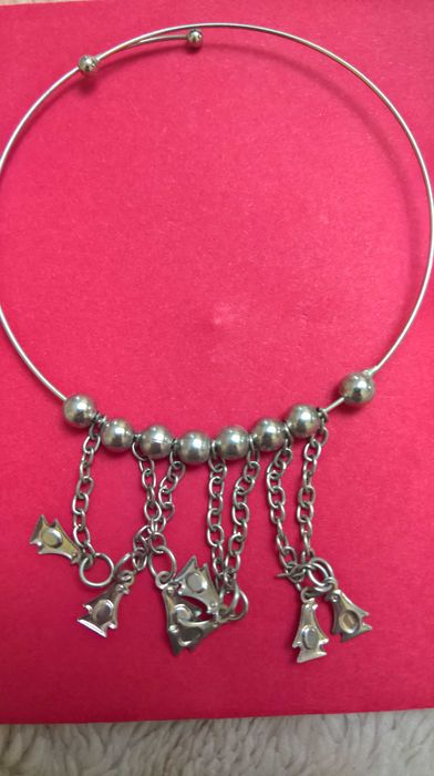 Bratara de picior argintie/reglabila