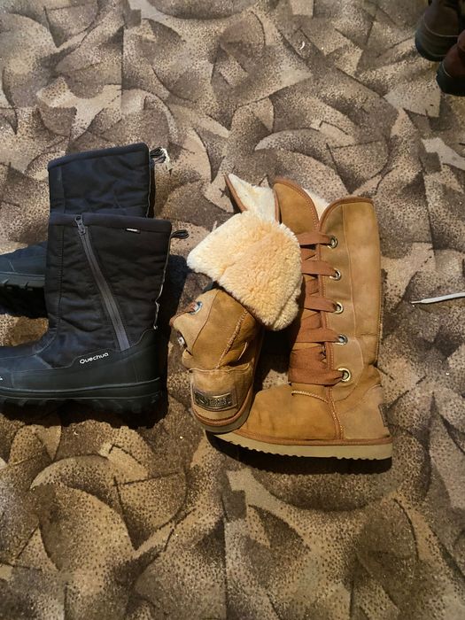 Сапоги кожаные и угги