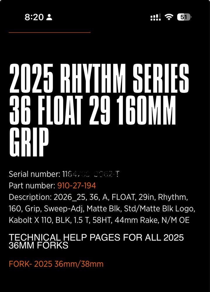 Furcă FOX Float Rhythm 36 160 – NOUĂ – Model 2025 29 /27,5 +