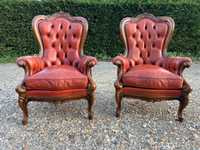Старинни кожени кресла