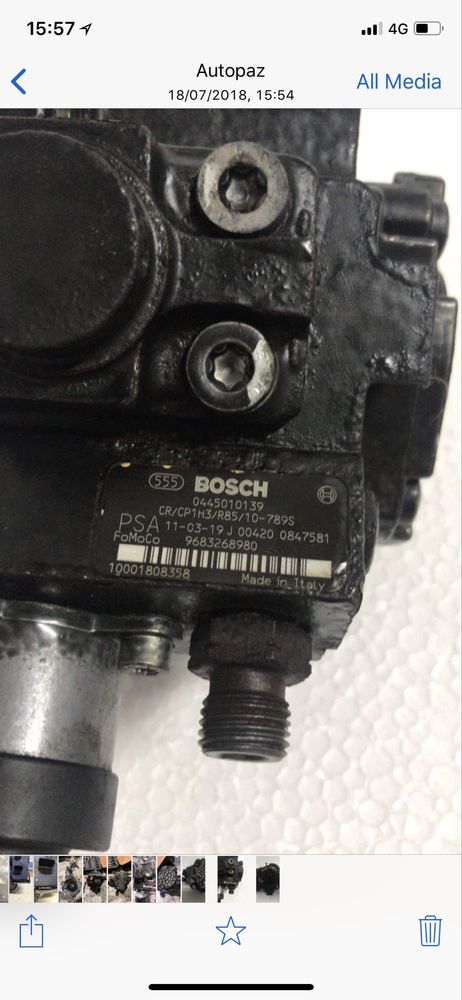 Pompa inalte bosch 9683268980 - 0445010139 ford 2.2
