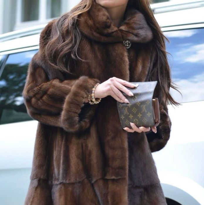 Blana naturala de vizon cu cristal obsidian