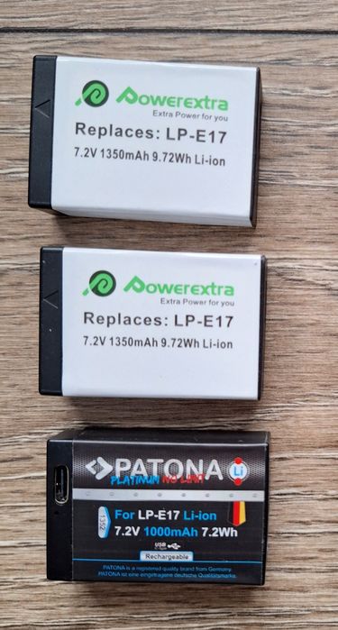 Baterii Canon LP-E17, LP-E8, LP-E6