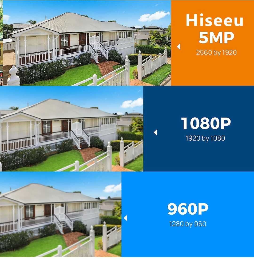 Hiseeu 5MP PTZ система IP66 4 бр.WiFi камери,1TB твърд диск,4K10CH NVR