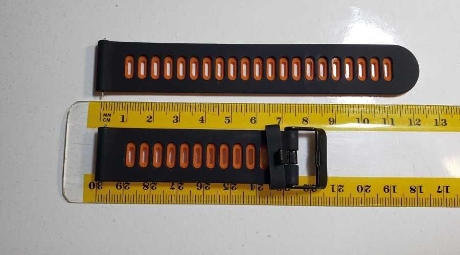 Нова каишка (верижка) 20mm - размер M/L - черна с оранжево