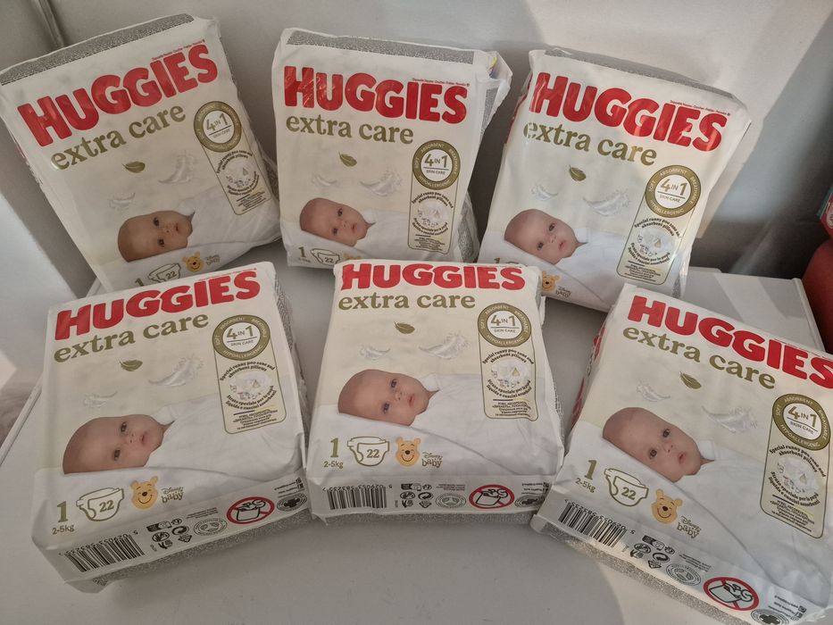 Set 6 scutece Huggies Extra Care nr.1