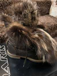 Зимни обувки Daris с естествен  косъм от лисица