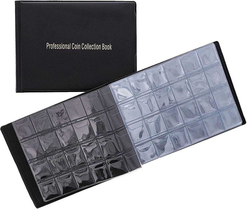 Album clasor colectie monede pentru colectionat 240 monezi numismatica