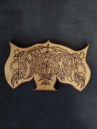 Плакет лого (дърворезба) на блек метъл групата Immortal
