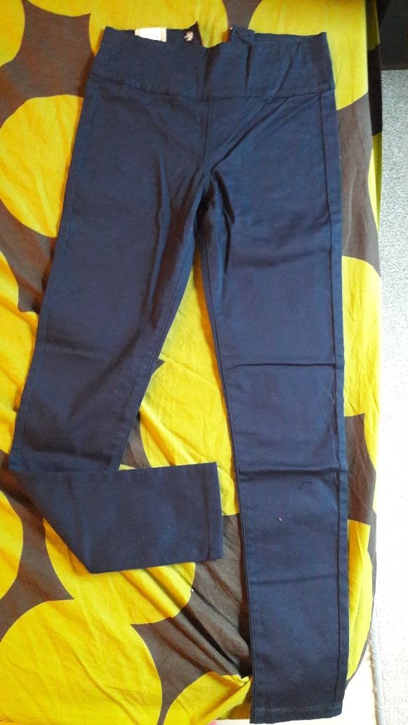 Нов тип дънков панталон с цип на кръста слим от Англия 10 УК