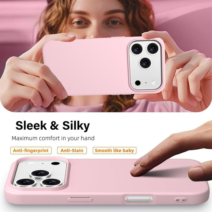 Матов силиконов кейс за apple iphone 17 pro max - розов
