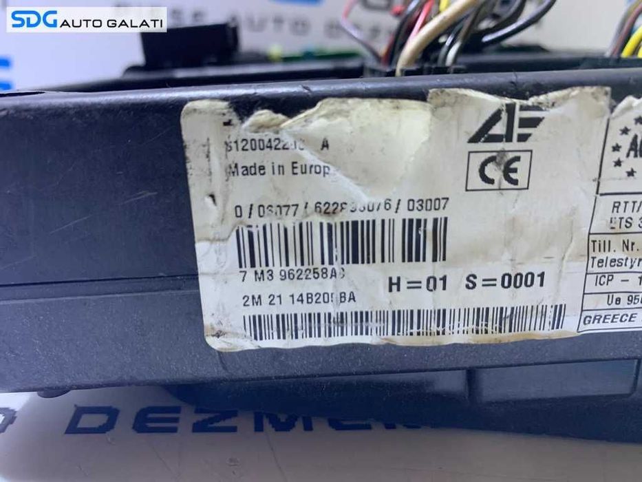 Panou Tablou Sigurante Ford Galaxy 2001 - 2006 Cod 7M3962258AC 2M2114B205BA  2M21-14B205-BA S120042200A