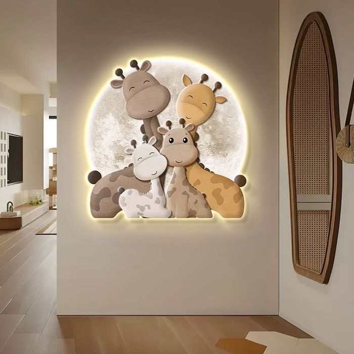 Картина семья Жираф