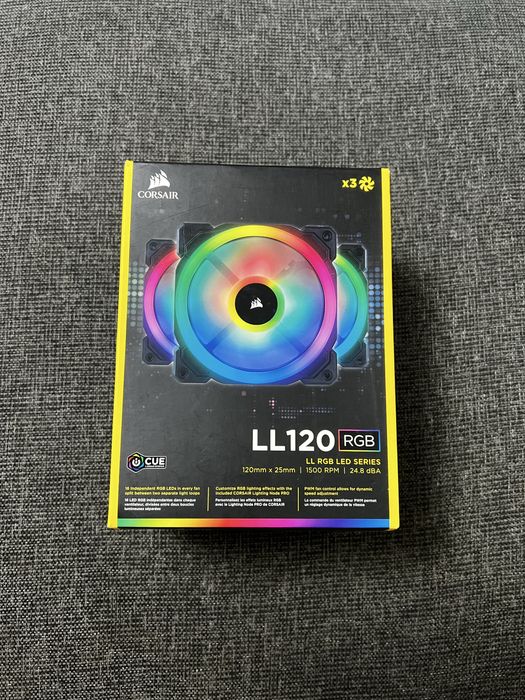 Set 3 ventilatoare Corsair LL120 RGB