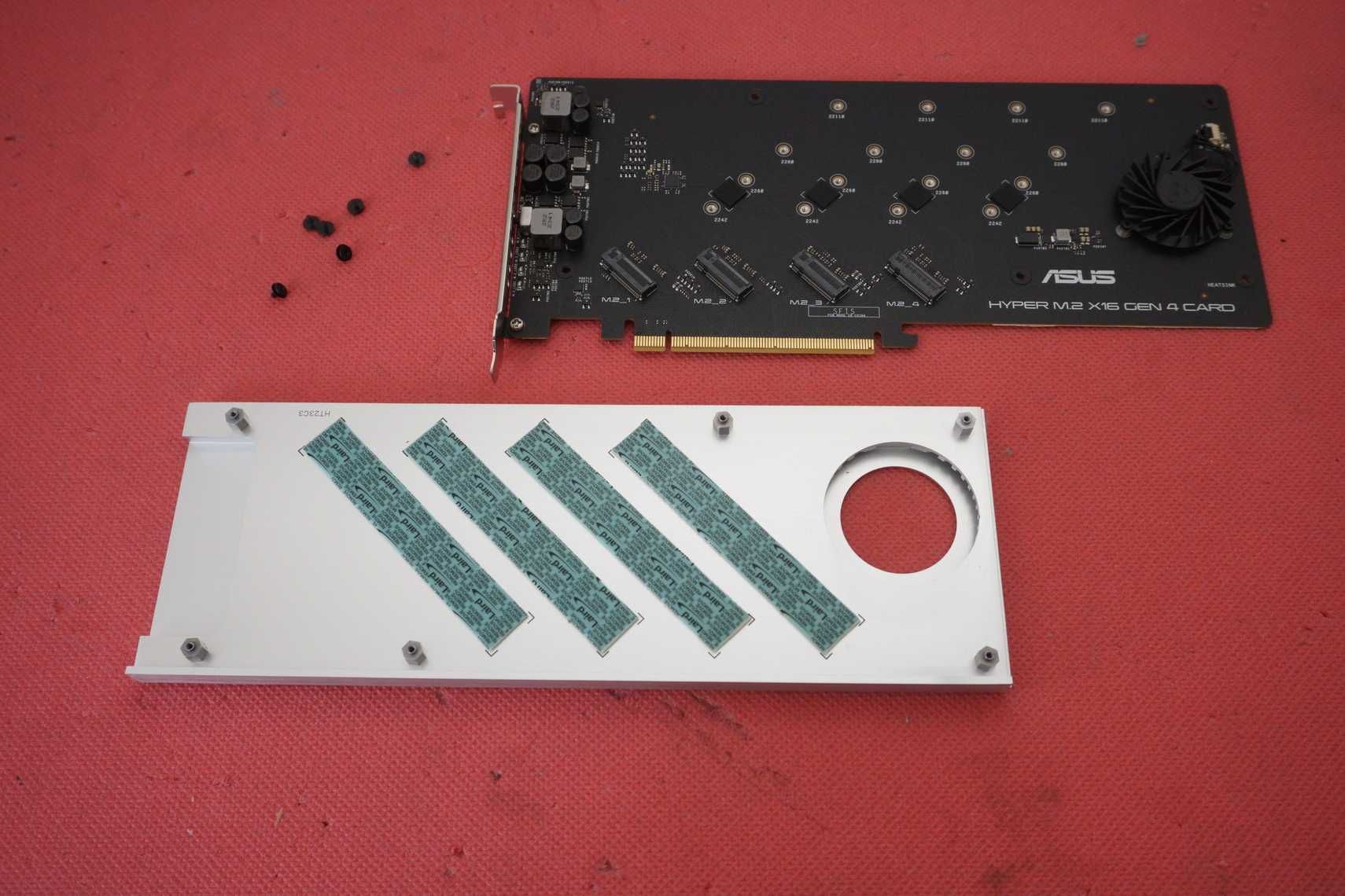 ASUS Hyper M.2 x16 Quad Nvme Gen 4 add-on Card