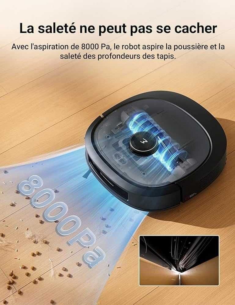 Робот прахосмукачка Eureka J20, 8000Pa, 6000mAh и картографиране