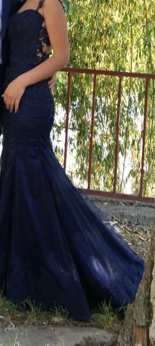 Синя Дантелена рокля