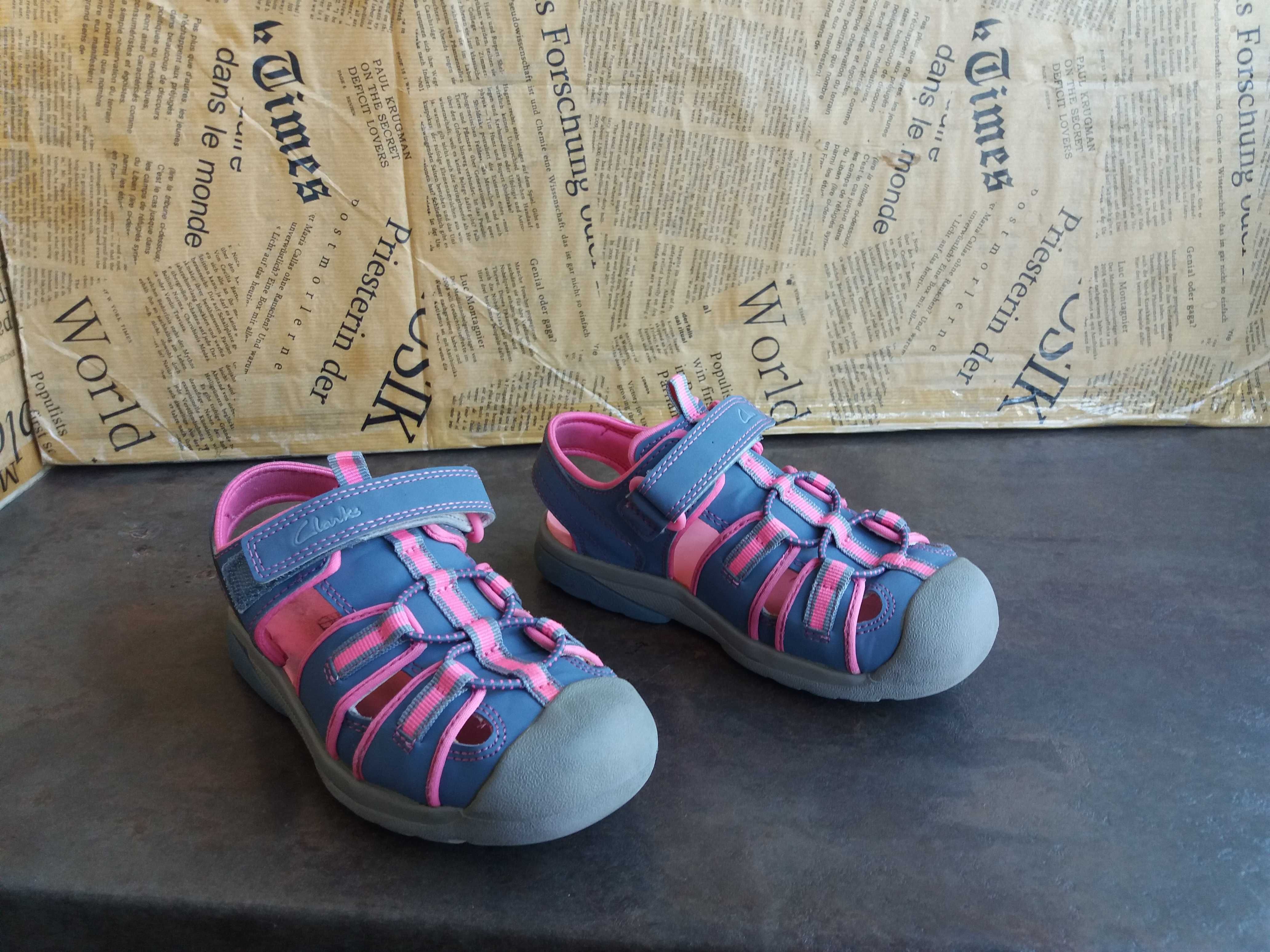 детски сандали,Clarks,летни отворени обувки за момиче,номер29