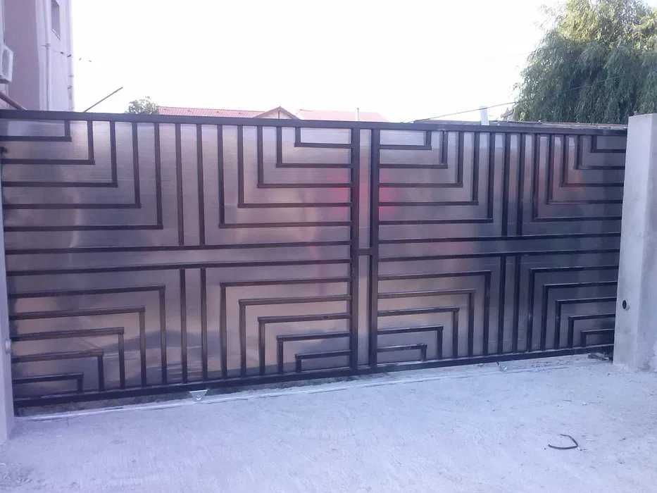 Porti garduri teava patrata fier forjat WPC jaluzea traforate