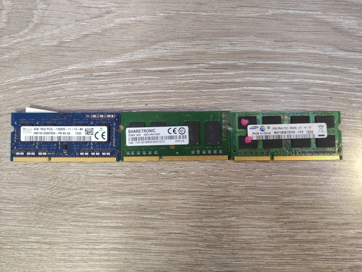 Продаются ОЗУ ddr 3 для ноутбука