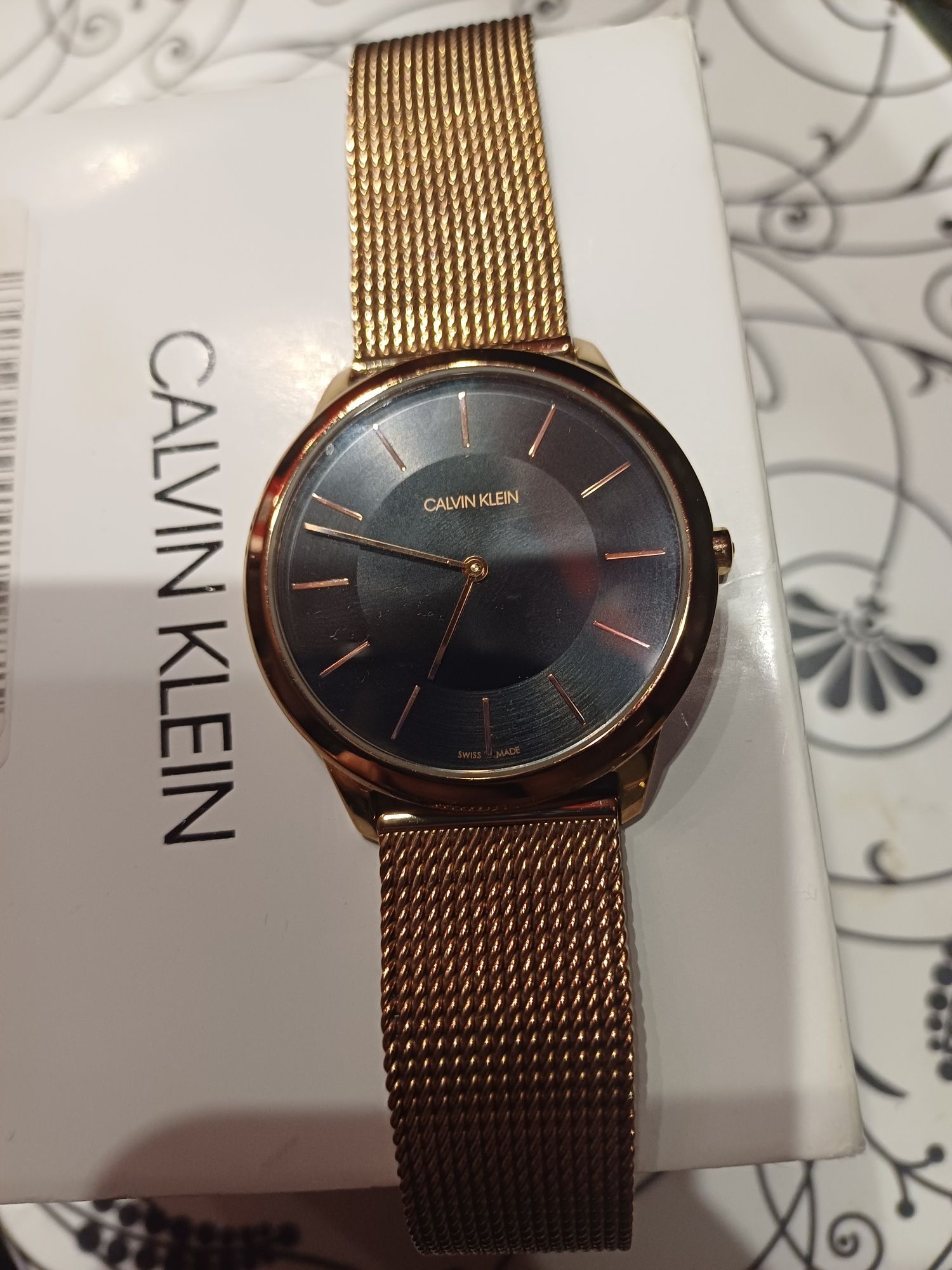 Позлатен оригинален часовник Calvin klein