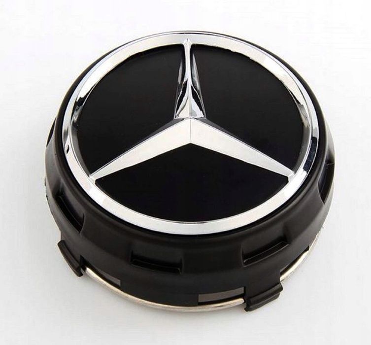Капачки за джанти за Мерцедес 75мм Mercedes Benz - Черни и Червени