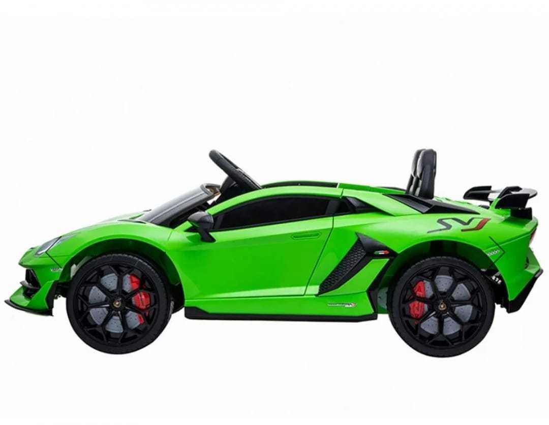 Masinuta electrica Lamborghini Aventador SVJ green cu roti EVA