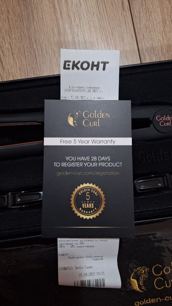 Преса за коса Golden Curl Rose Gold