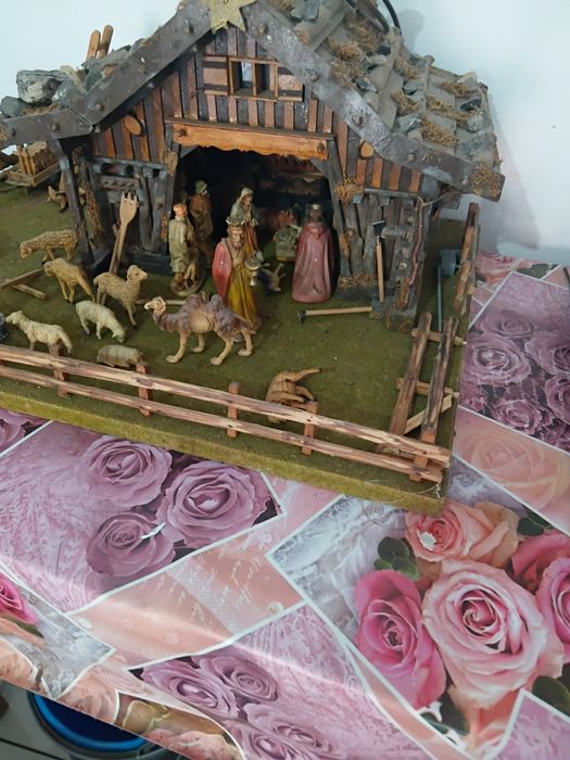 Căsuța lemn ornament Crăciun