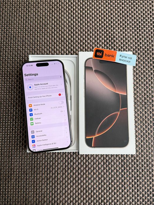 100% Батерия 256GB iPhone 16 Pro Лизинг от 75лв/м Desert Titanium ГАР.