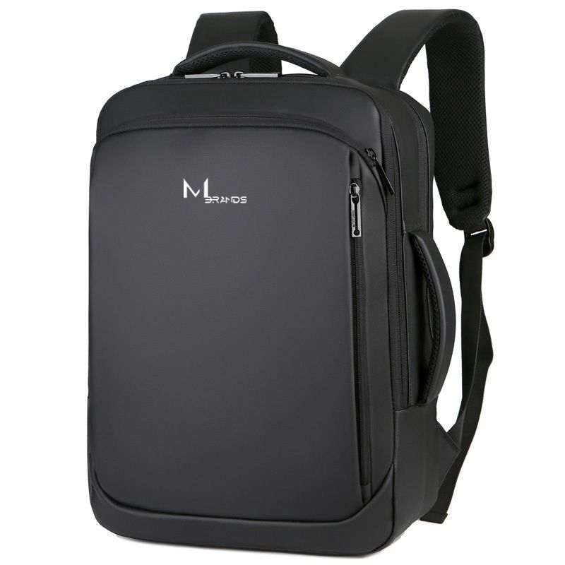 Rucsac MBrands 1901, port USB, rezistent la apa - Negru