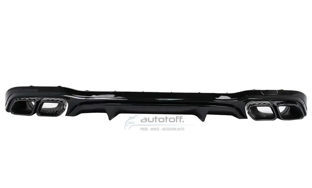 Difuzor Bara Spate compatibil cu Mercedes E-Class W213 Facelift Sedan (2016+) Negru Lucios