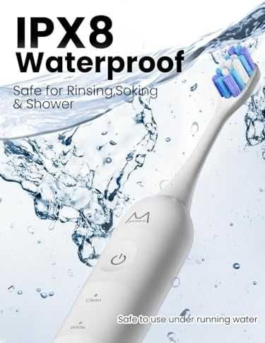 Нова Електрическа четка за зъби IPX8 180 дни батерия 4 глави 5 режима