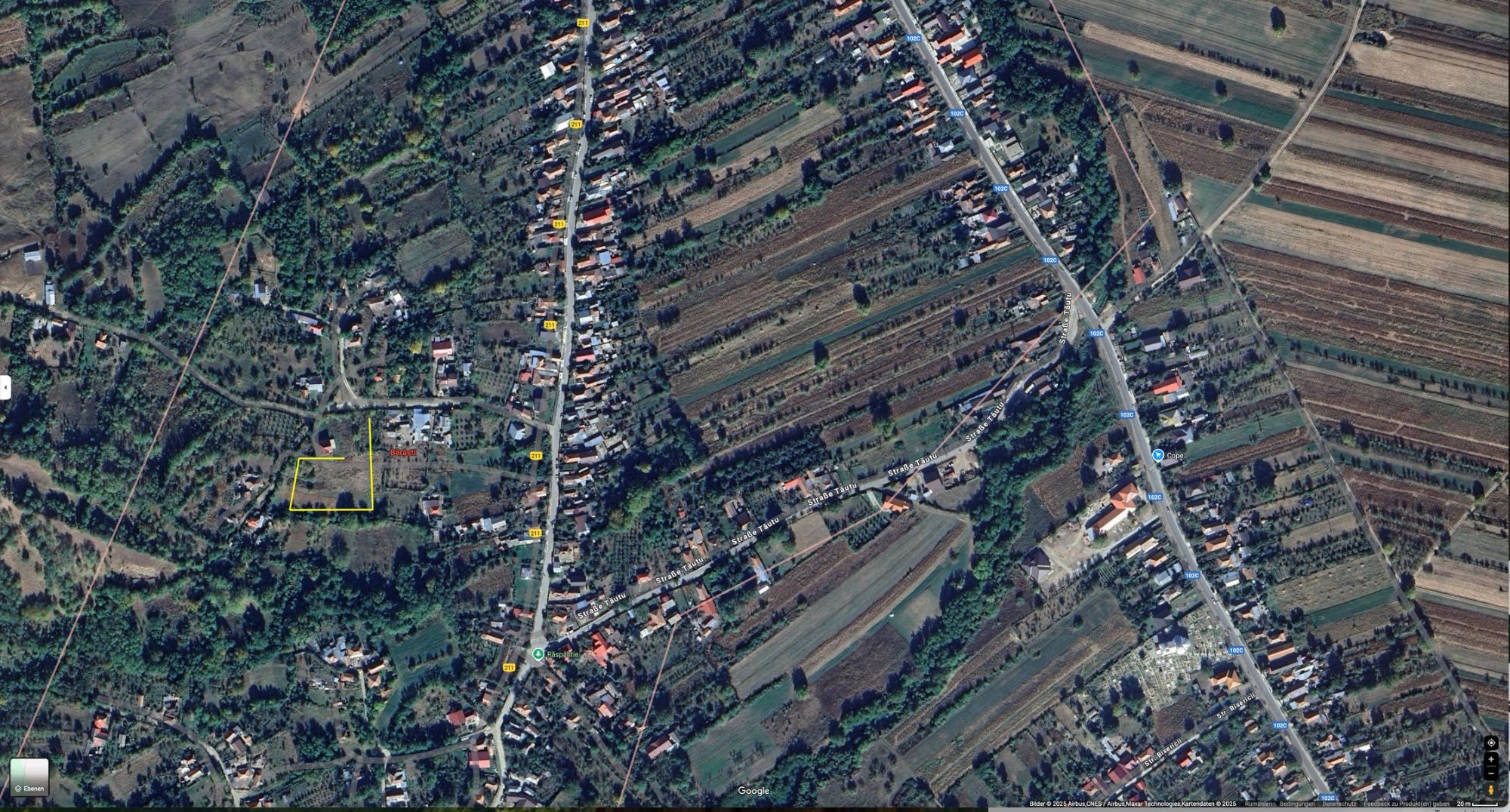 Teren intravilan 5096 mp în Bărăști, Com. Cislău, Jud. BZ, 7,65 EUR/mp