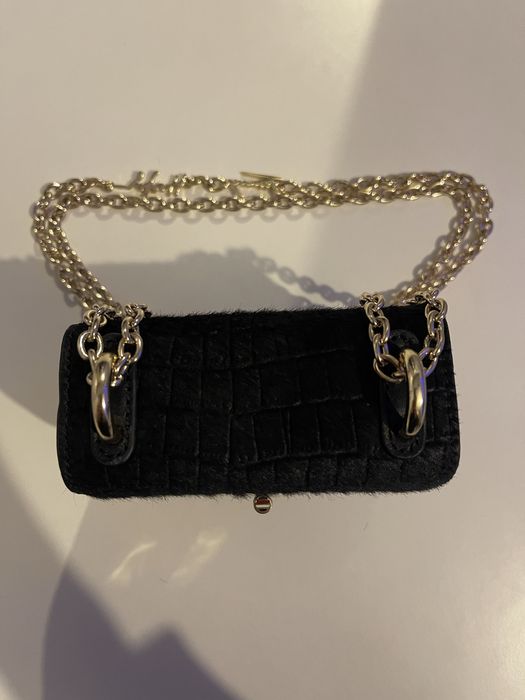 Geanta Tommy Turn Lock Croco-Print Leather Micro Bag
