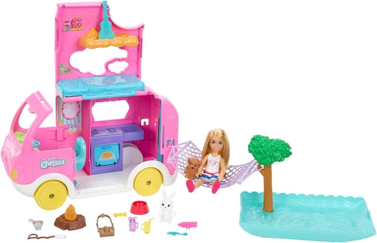 Barbie Camper игровой набор Челси 2 в 1 с маленькой куклой