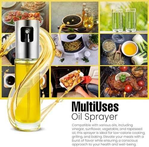 Нова Стъклена маслена спрей бутилка 100 мл за готвене и печене кухня