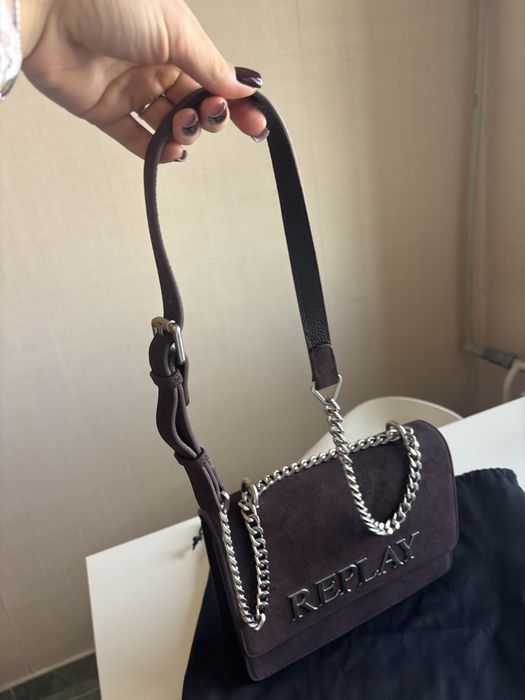 Чанта replay от естествен велур