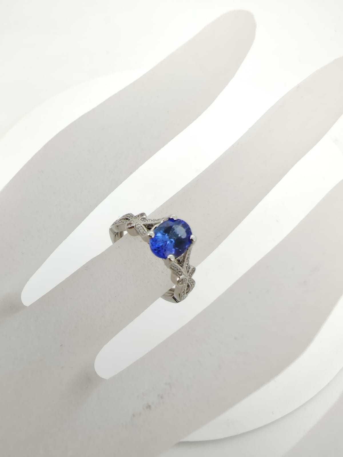 Inel 14k cu Tanzanite si diamante