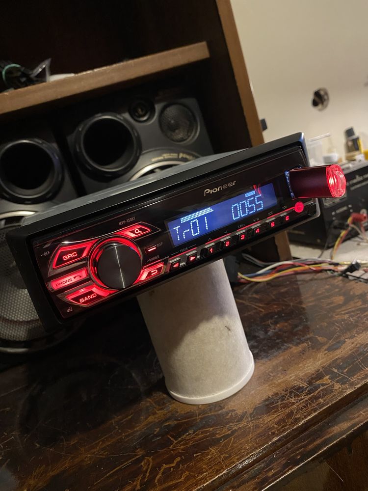 Pioneer MVH-350BT - BLUETOOTH, USB, Aux, радио плеър за кола cd сд