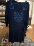 Rochie casual cu buzunare si maneca trei sferturi