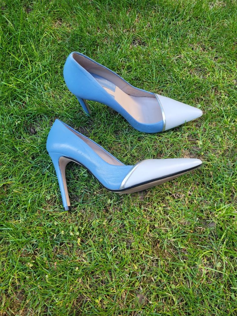 Pantofi stiletto, piele naturală, Zara