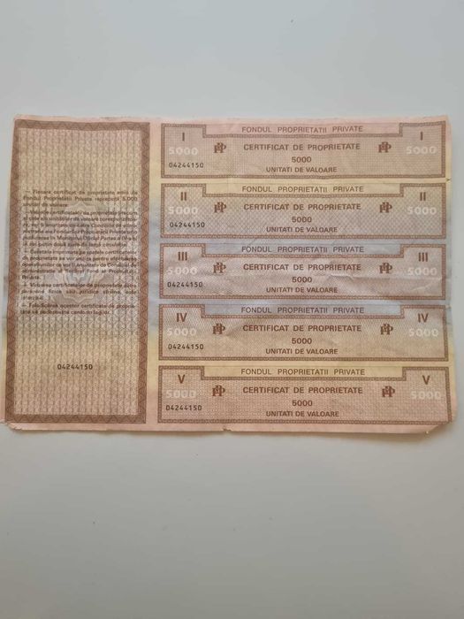 2 certificate de actionar unisem+2 carnete cert.proprietate