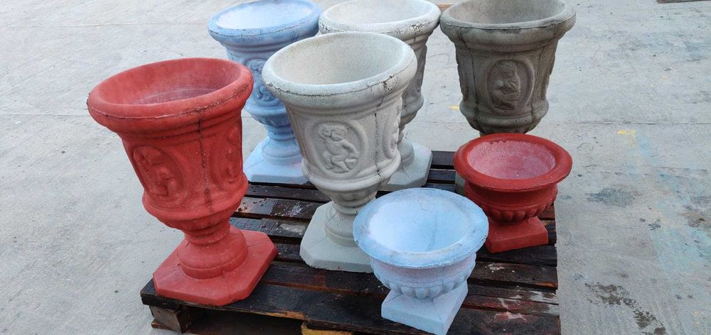 vaze de flor din beton
