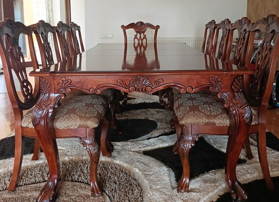 Masă și scaune lemn masiv