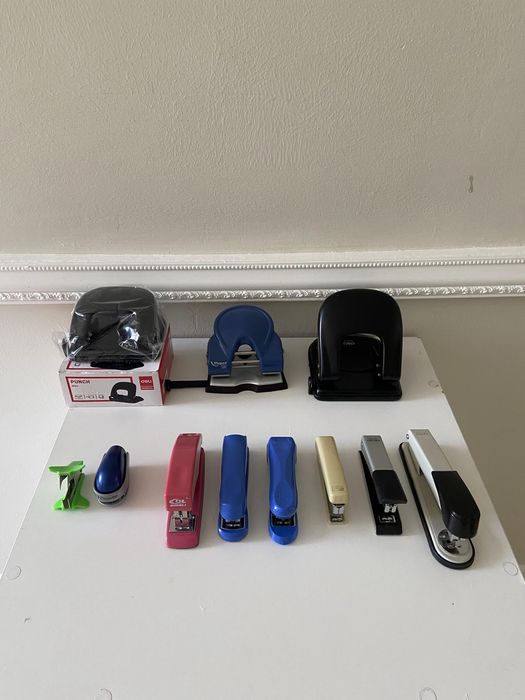 Канцтовары, степлер, дырокол, антистеплер