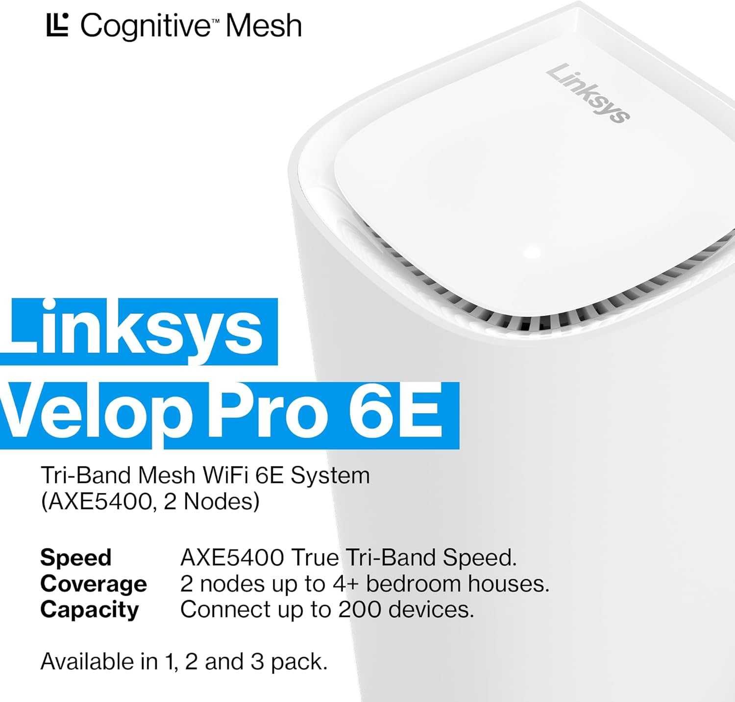Нова Mesh WiFi 6E система Linksys Velop Pro (2 рутера)