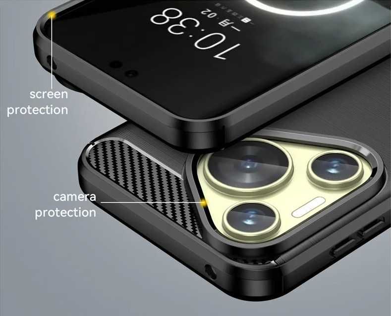 Huawei Pura 70 / Pura 70 Pro / Ultra - Удароустойчив Кейс Гръб CARBON