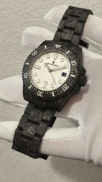 Ceas automatic din carbon full, mecanism Sellita